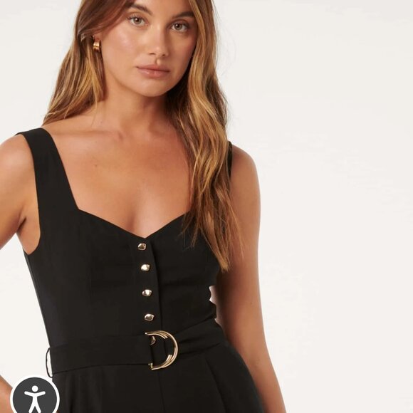 Ever New Maja wideleg belted jumpsuit - Picture 3 of 5